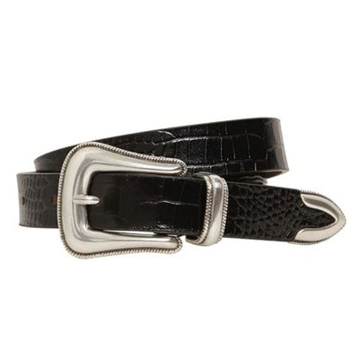 Croc-Embossed Leather Belt from B-Low The Belt
