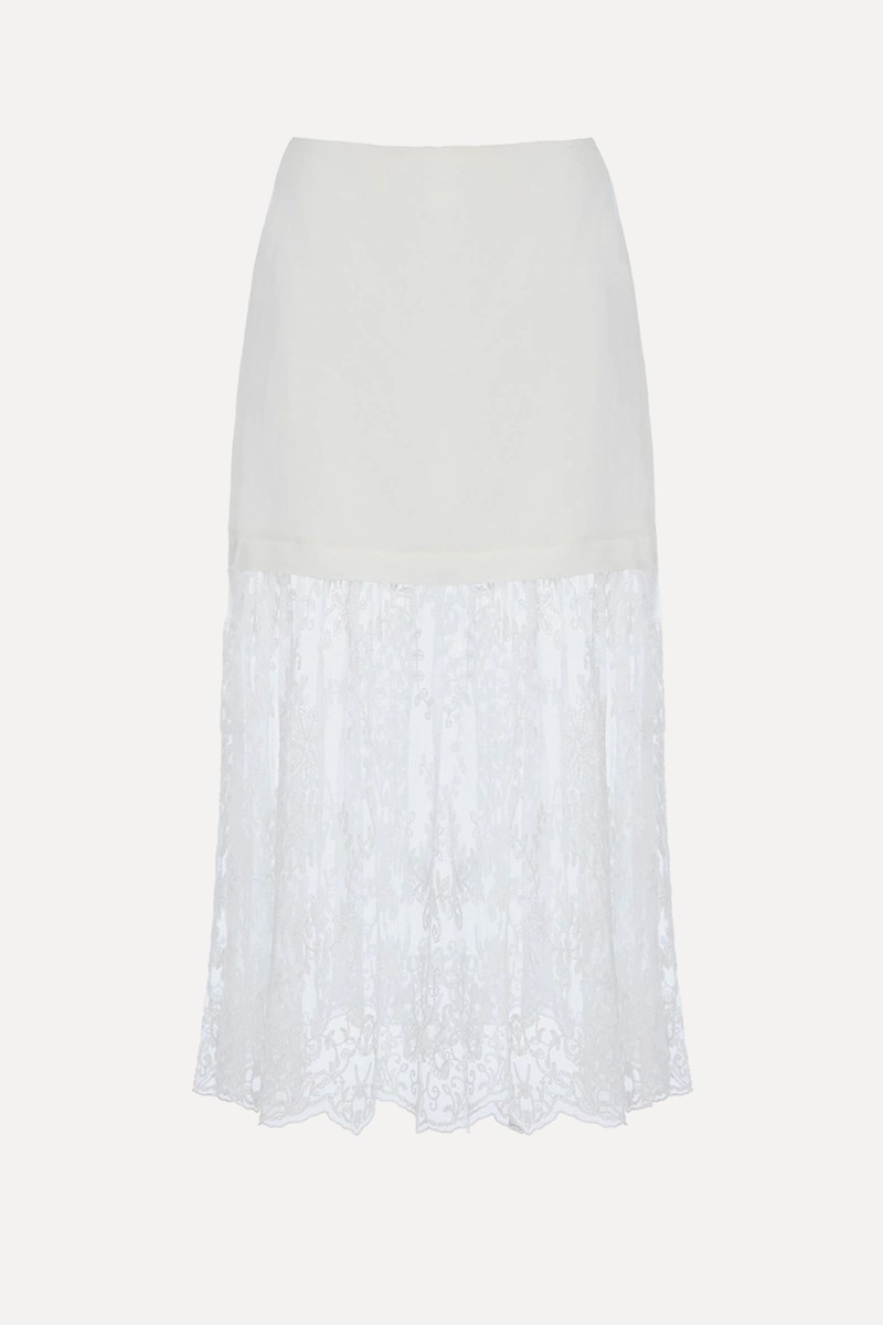 Marja Embroidery Mesh Combo Skirt from Sea New York