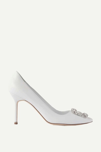 Hangisi 90 Embellished Leather Pumps from Manolo Blahnik