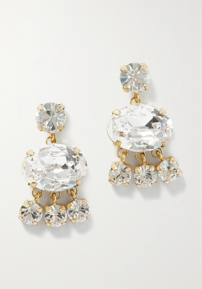 Gold-Tone Crystal Earrings from Roxanne Assoulin