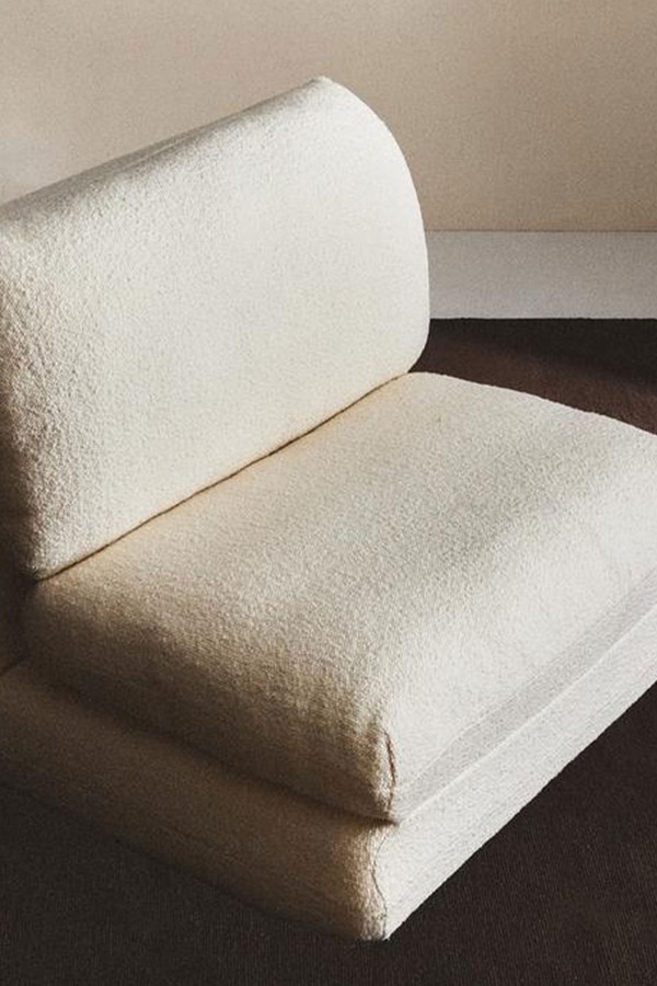 Folding Bouclé Armchair