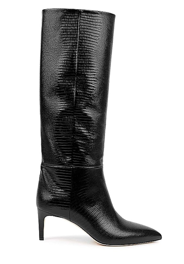 Lizard Effect Knee High Boots from Paris Texas