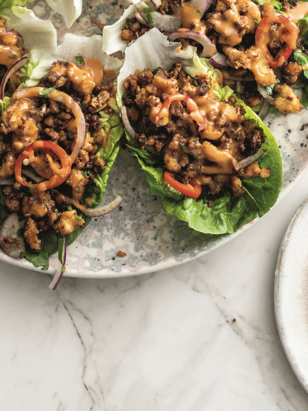 Crispy Tofu Lettuce Wraps