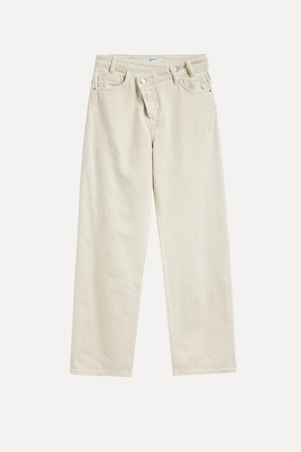 Wide Leg Jeans With Asymmetric Fastening from RESERVED