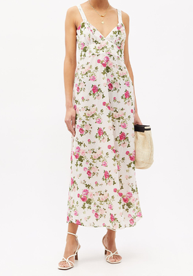 Sabina Floral-Print Cotton-Poplin Maxi Dress from LoveShackFancy