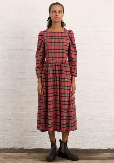 Rose Tartan Riding House Dress from Justine Tabak