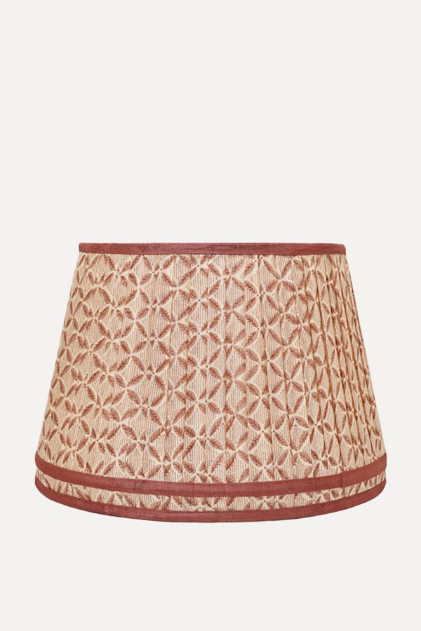 Trellis Pleated Silk Double Band Lampshade from Birdie Fortescue
