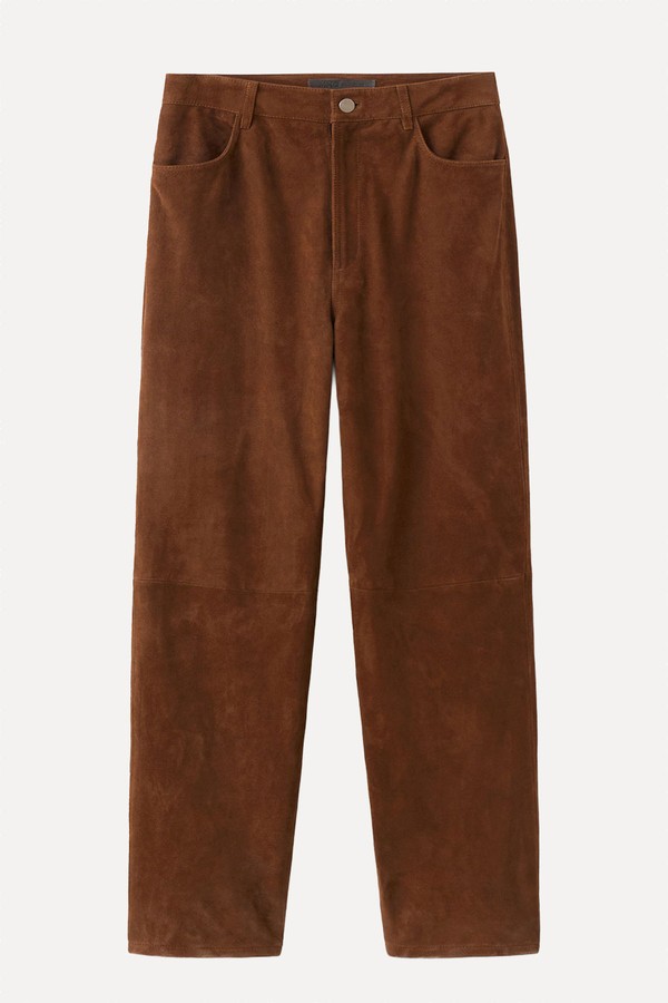 Straight-Fit Leather Trousers from Mango