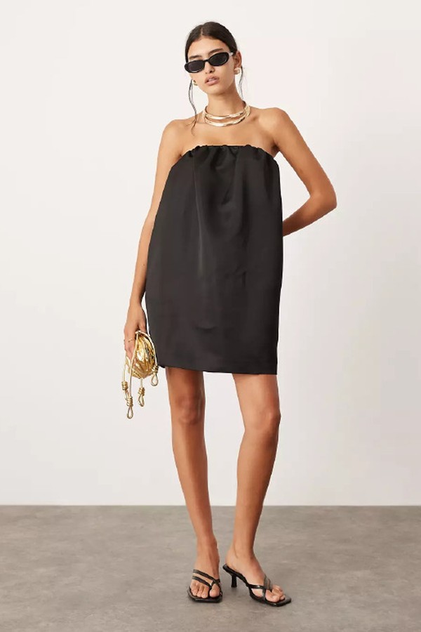 Bandeau Heavy Satin Mini Dress from ASOS Edition