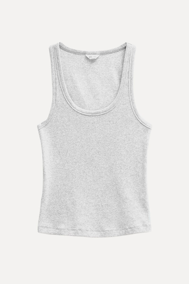 Scoop Neck Ribbed Vest from Hush