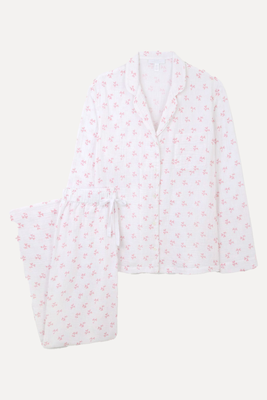 Double Cotton Heart Floral Pyjama Set from The White Company