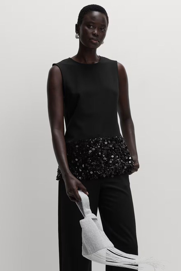 Sparkly Sequin Detail Top