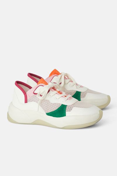 Contrast Mesh Sneakers