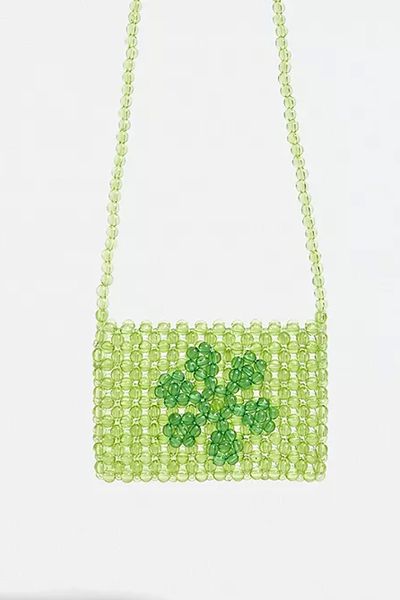 Beaded Flower Crossbody Cardholder from Urban Outfitters