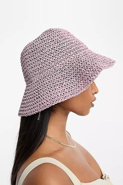 Packable Straw Crochet Bucket Hat from ASOS DESIGN