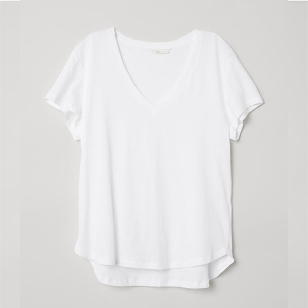 V-neck Cotton T-Shirt from H&M