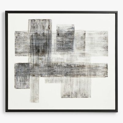Hand-Painted Textured Abstract Framed Canvas from John Lewis & Partners