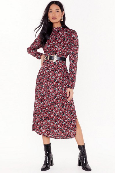 That Bud be Us Floral Midi Dress