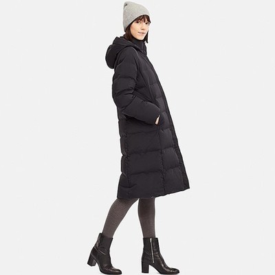 Seamless Down Hooded Long Coat