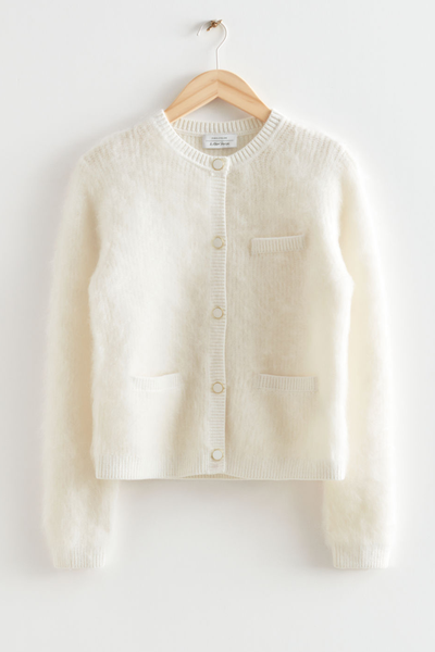 Relaxed Fluffy Knit Cardigan from & Other Stories