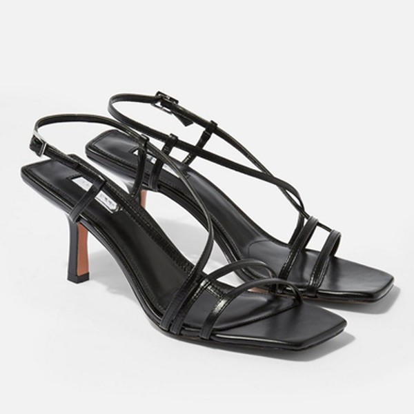 Strippy Heeled Sandals from Topshop