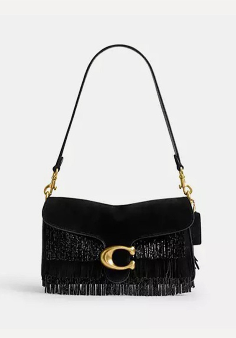 Tabby Shoulder Bag 26 With Crystal Beaded Fringe*