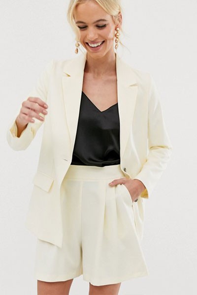 Soft Suit Blazer In Buttermilk