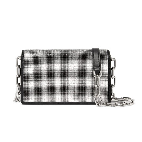 Attica Crystal-Embellished Leather Shoulder Bag from Alexander Wang