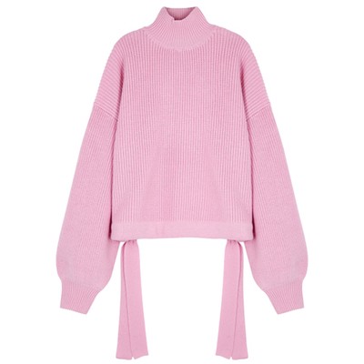 Candyfloss Pink Wool Jumper from PAPER London