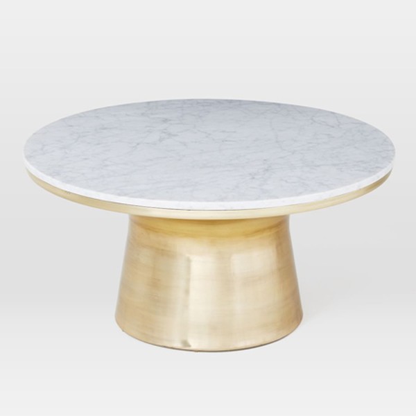 Marble-Topped Pedestal Coffee Table from West Elm