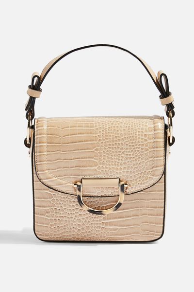 Stone Crocodile Shoulder Bag