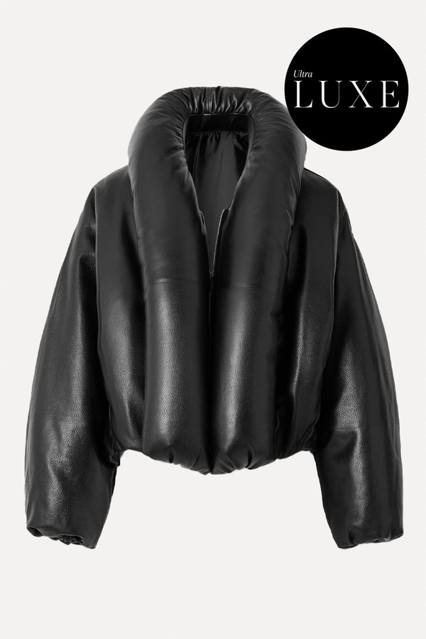 Padded Leather Bomber Jacket from Alaïa 