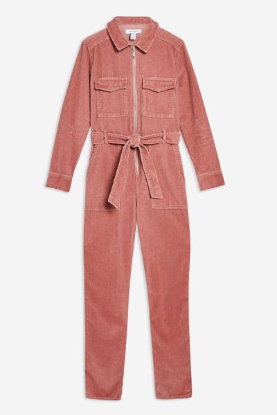 Pink Corduroy Boilersuit from Topshop