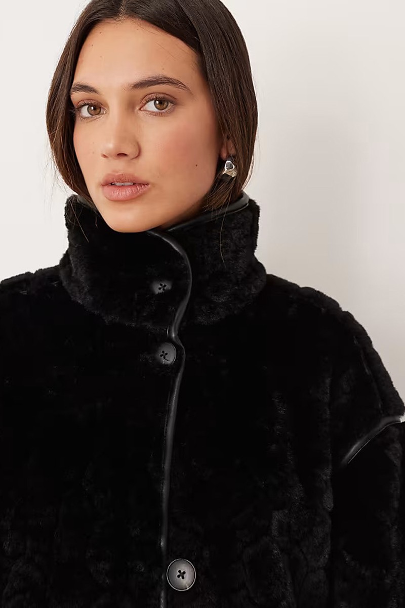Faux Fur Bonded Midi Coat from Gina Tricot