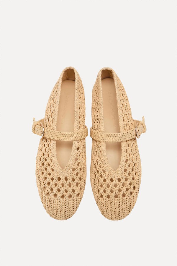 Strappy Crochet Ballet Flats from Stradivarius