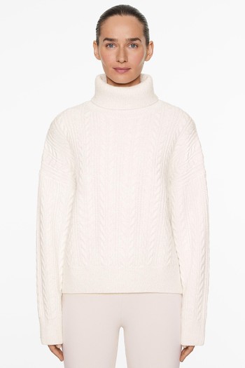 High Neck Cable Knit Jumper from Oysho