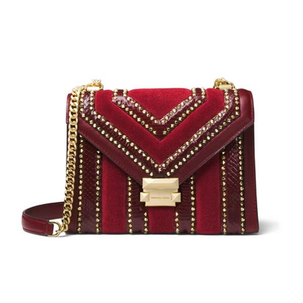 Whitney Large Mixed-Media Convertible Shoulder Bag