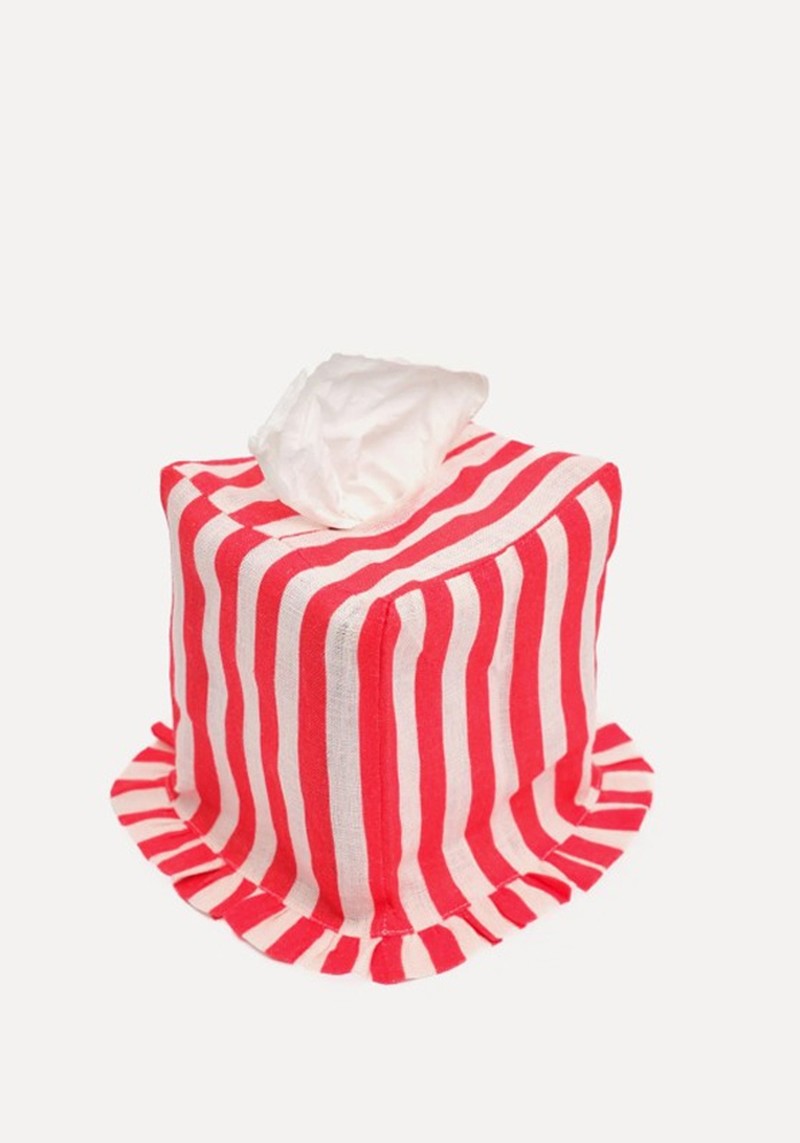 Candy Stripe Square Tissue Box Cover 
