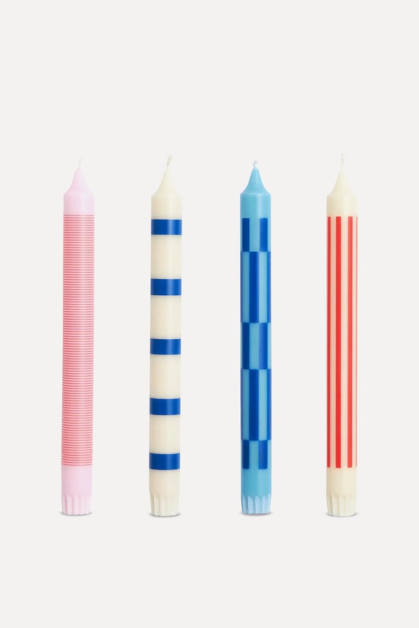 Set Of Four Graphic-Pattern Wax Candles  from HAY
