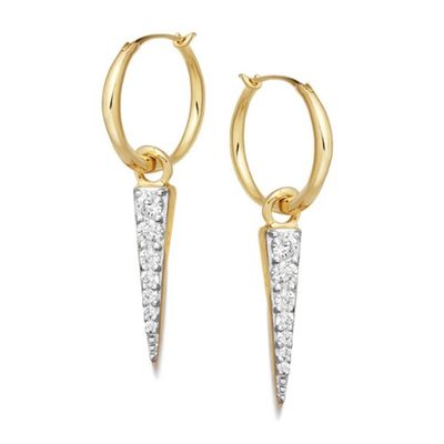Mini Pave Spike Charm Hoops from Missoma