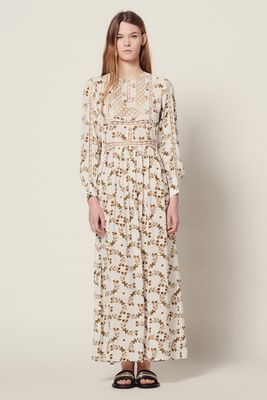 Long Dress With Butterflies Print from Sandro