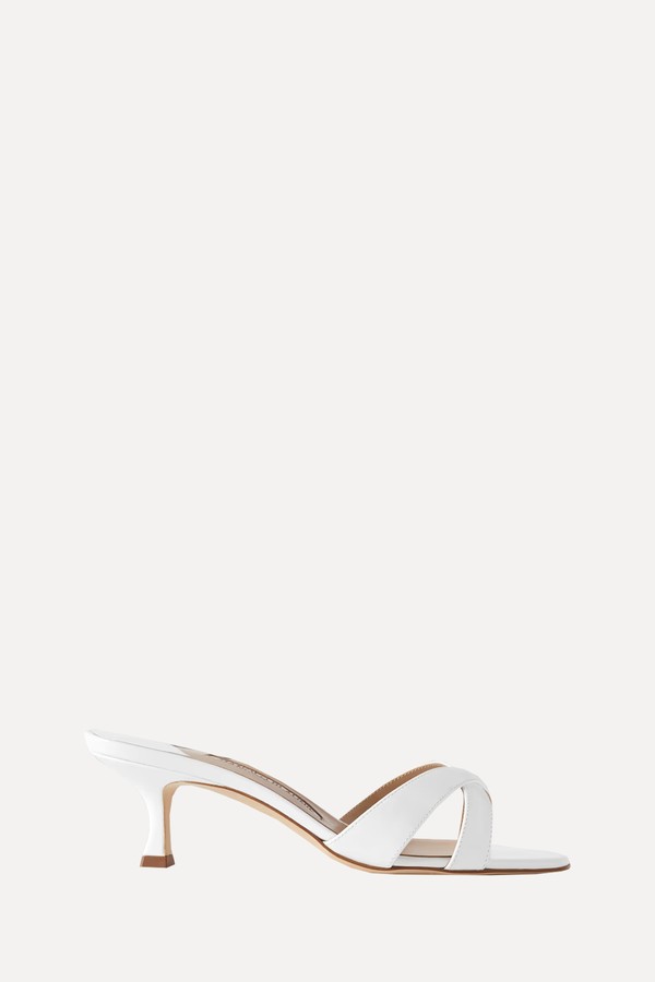 Callamu 50 Patent Leather Mules from Manolo Blahnik