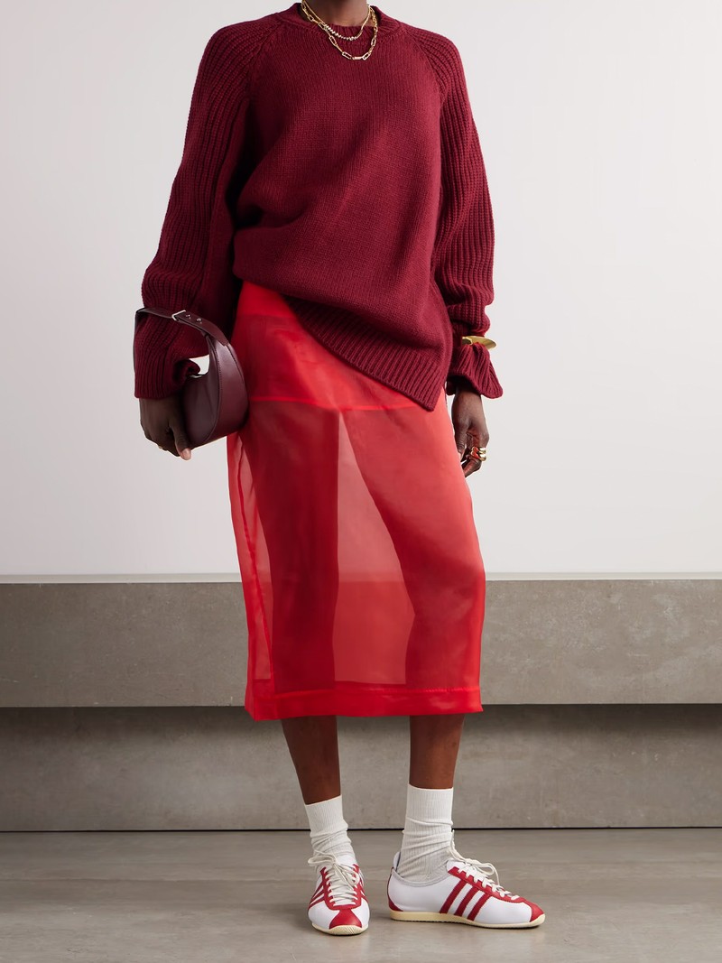 Peri Silk-Blend Organza Midi Skirt from THE FRANKIE SHOP