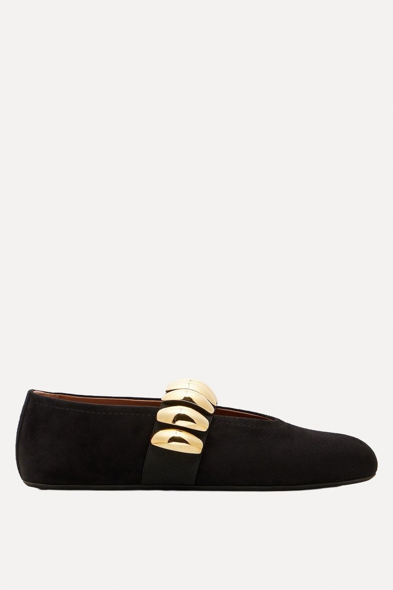 Embellished Suede Ballet Flats                         from ALAÏA