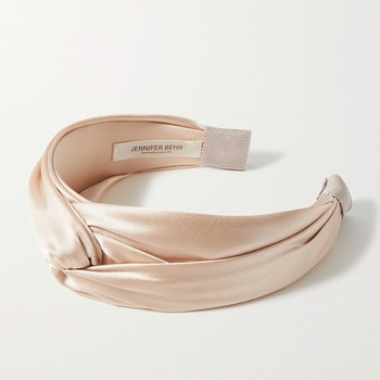 Twist Silk-Satin Headband from Jennifer Behr