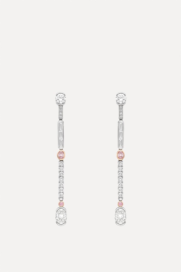 The National Gallery Play Of Light Platinum Diamond Earrings