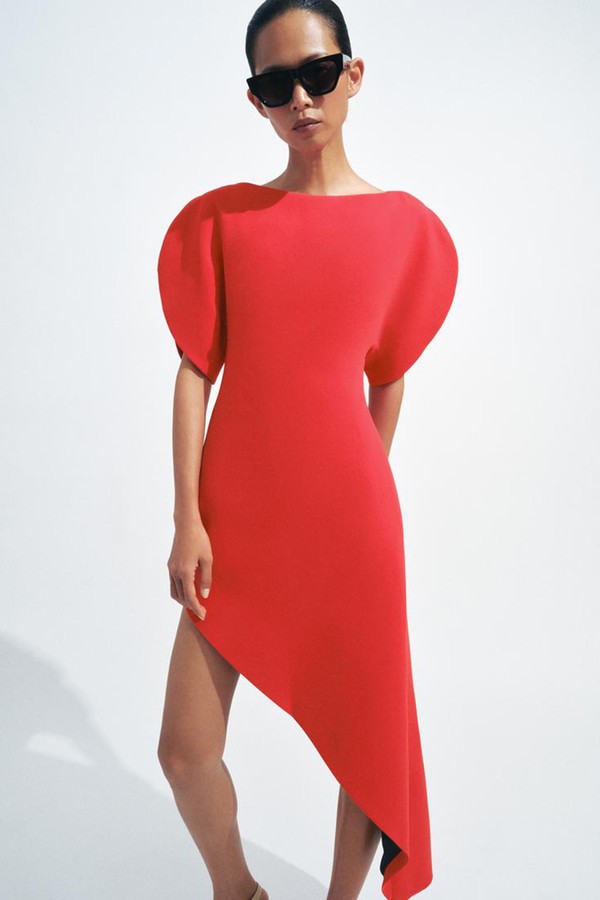 Asymmetric Midi Dress
