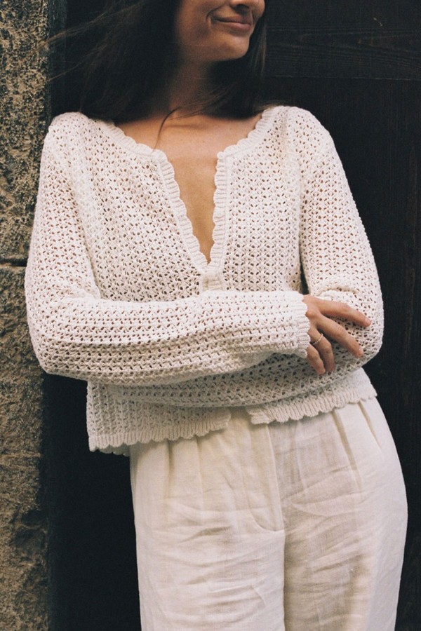 Pointelle Cardigan from Peony