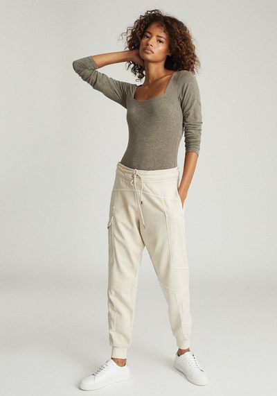 Cotton-Blend Cuffed Joggers