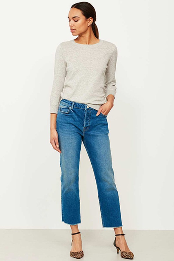 Meribel Indigo Cut Off Jean